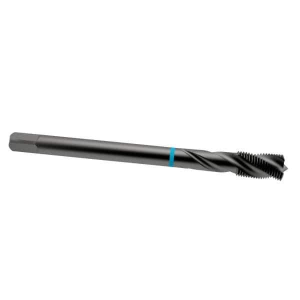 Emuge - 1/2-13 UNC 3 Flute 2B Modified Bottoming Spiral Flute Tap - Cobalt, Oxide Finish, 4.331" OAL, Right Hand Flute, Right Hand Thread, Series Enorm-VA - Eagle Tool & Supply