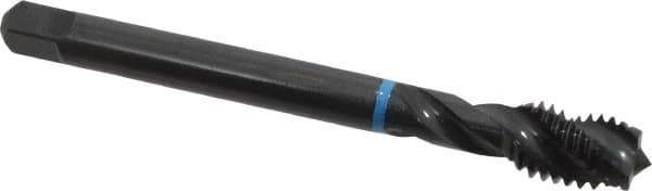 Emuge - 1/2-13 UNC 3 Flute 3B Modified Bottoming Spiral Flute Tap - Cobalt, Oxide Finish, 4.331" OAL, Right Hand Flute, Right Hand Thread, Series Enorm-VA - Eagle Tool & Supply