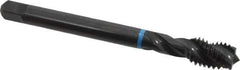 Emuge - 1/2-13 UNC 3 Flute 3B Modified Bottoming Spiral Flute Tap - Cobalt, Oxide Finish, 4.331" OAL, Right Hand Flute, Right Hand Thread, Series Enorm-VA - Eagle Tool & Supply