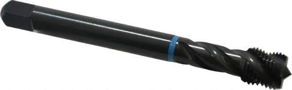 Emuge - 1/2-20 UNF 4 Flute 2B Modified Bottoming Spiral Flute Tap - Cobalt, Oxide Finish, 3.937" OAL, Right Hand Flute, Right Hand Thread, Series Enorm-VA - Eagle Tool & Supply