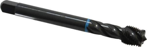Emuge - 1/2-20 UNF 4 Flute 3B Modified Bottoming Spiral Flute Tap - Cobalt, Oxide Finish, 3.937" OAL, Right Hand Flute, Right Hand Thread, Series Enorm-VA - Eagle Tool & Supply