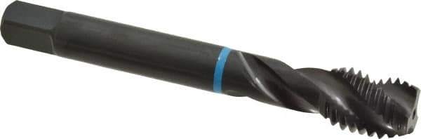Emuge - 5/8-11 UNC 3 Flute 3B Modified Bottoming Spiral Flute Tap - Cobalt, Oxide Finish, 4.331" OAL, Right Hand Flute, Right Hand Thread, Series Enorm-VA - Eagle Tool & Supply