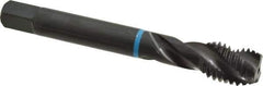 Emuge - 5/8-11 UNC 3 Flute 3B Modified Bottoming Spiral Flute Tap - Cobalt, Oxide Finish, 4.331" OAL, Right Hand Flute, Right Hand Thread, Series Enorm-VA - Eagle Tool & Supply