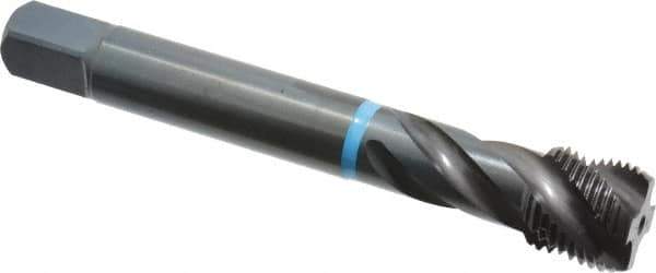 Emuge - 5/8-18 UNF 4 Flute 3B Modified Bottoming Spiral Flute Tap - Cobalt, Oxide Finish, 3.937" OAL, Right Hand Flute, Right Hand Thread, Series Enorm-VA - Eagle Tool & Supply