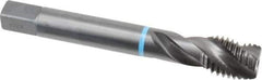 Emuge - 3/4-10 UNC 3 Flute 2B Modified Bottoming Spiral Flute Tap - Cobalt, Oxide Finish, 4.921" OAL, Right Hand Flute, Right Hand Thread, Series Enorm-VA - Eagle Tool & Supply