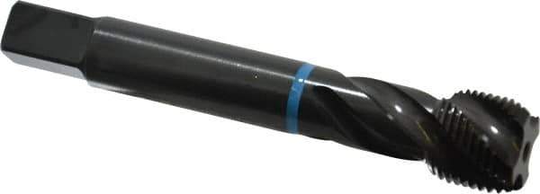 Emuge - 3/4-16 UNF 4 Flute 2B Modified Bottoming Spiral Flute Tap - Cobalt, Oxide Finish, 4.331" OAL, Right Hand Flute, Right Hand Thread, Series Enorm-VA - Eagle Tool & Supply