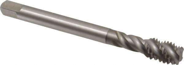 Emuge - 7/16-14 UNC 4 Flute 2B Bottoming Spiral Flute Tap - Cobalt, Bright Finish, 3.937" OAL, Right Hand Flute, Right Hand Thread, Series Enorm Z - Eagle Tool & Supply