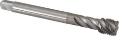 Emuge - 1/2-20 UNF 5 Flute 2B Bottoming Spiral Flute Tap - Cobalt, Bright Finish, 3.937" OAL, Right Hand Flute, Right Hand Thread, Series Enorm Z - Eagle Tool & Supply