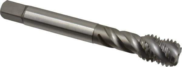 Emuge - 5/8-11 UNC 4 Flute 2B Bottoming Spiral Flute Tap - Cobalt, Bright Finish, 4.331" OAL, Right Hand Flute, Right Hand Thread, Series Enorm Z - Eagle Tool & Supply