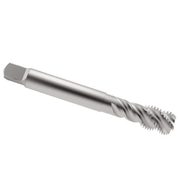 Emuge - 3/4-10 UNC 4 Flute 2B Bottoming Spiral Flute Tap - Cobalt, Bright Finish, 4.921" OAL, Right Hand Flute, Right Hand Thread, Series Enorm Z - Eagle Tool & Supply