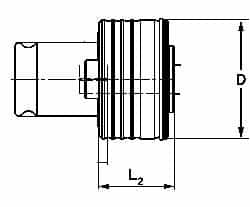 Emuge - 5/16" Tap Shank Diam, 0.234" Tap Square Size, 1/16" Pipe Tap, #1 Tapping Adapter - Exact Industrial Supply