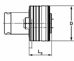 Emuge - 0.48" Tap Shank Diam, 0.36" Tap Square Size, 5/8" Tap, #3 Tapping Adapter - Exact Industrial Supply