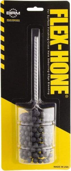 Brush Research Mfg. - 15/16" to 1-7/8" Bore Diam, 80 Grit, Zirconia Alumina Flexible Hone - Medium, 8" OAL - Eagle Tool & Supply