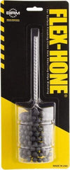 Brush Research Mfg. - 15/16" to 1-7/8" Bore Diam, 80 Grit, Zirconia Alumina Flexible Hone - Medium, 8" OAL - Eagle Tool & Supply