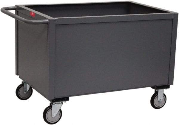 Jamco - 1,200 Lb Capacity, 1 Shelf, 4-Sided Steel Stock Truck - 18" Long x 36" Wide x 31" High, 8" Diam Wheels - Eagle Tool & Supply