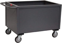 Jamco - 1,200 Lb Capacity, 1 Shelf, 4-Sided Steel Box Truck - 48" Long x 24" Wide x 27" High, 5" Diam Urethane Wheels - Eagle Tool & Supply