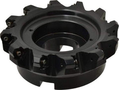 Kennametal - 6" Cut Diam, 2" Arbor Hole, 4.51mm Max Depth of Cut, 45° Indexable Chamfer & Angle Face Mill - 12 Inserts, HNGJ 535-GD Insert, Right Hand Cut, 12 Flutes, Through Coolant, Series KSHR - Eagle Tool & Supply