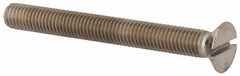 Value Collection - M10x1.50, 90mm OAL Slotted Drive Machine Screw - Flat Head, Grade 316 & A4 Stainless Steel, Uncoated, Without Washer - Eagle Tool & Supply