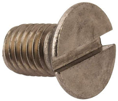 Value Collection - M12x1.75 Metric Coarse, 20mm OAL Slotted Drive Machine Screw - Flat Head, Grade 316 & A4 Stainless Steel, Uncoated, Without Washer - Eagle Tool & Supply