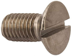 Value Collection - M12x1.75 Metric Coarse, 25mm OAL Slotted Drive Machine Screw - Flat Head, Grade 316 & A4 Stainless Steel, Uncoated, Without Washer - Eagle Tool & Supply