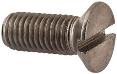 Value Collection - M12x1.75 Metric Coarse, 30mm OAL Slotted Drive Machine Screw - Flat Head, Grade 316 & A4 Stainless Steel, Uncoated, Without Washer - Eagle Tool & Supply