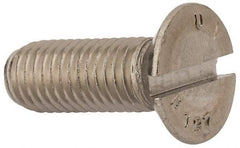 Value Collection - M12x1.75 Metric Coarse, 35mm OAL Slotted Drive Machine Screw - Flat Head, Grade 316 & A4 Stainless Steel, Uncoated, Without Washer - Eagle Tool & Supply