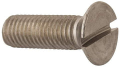 Value Collection - M12x1.75 Metric Coarse, 40mm OAL Slotted Drive Machine Screw - Flat Head, Grade 316 & A4 Stainless Steel, Uncoated, Without Washer - Eagle Tool & Supply