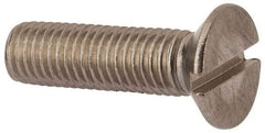 Value Collection - M12x1.75 Metric Coarse, 45mm OAL Slotted Drive Machine Screw - Flat Head, Grade 316 & A4 Stainless Steel, Uncoated, Without Washer - Eagle Tool & Supply