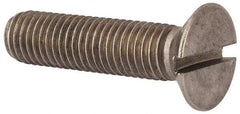 Value Collection - M12x1.75 Metric Coarse, 50mm OAL Slotted Drive Machine Screw - Flat Head, Grade 316 & A4 Stainless Steel, Uncoated, Without Washer - Eagle Tool & Supply
