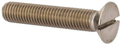 Value Collection - M12x1.75 Metric Coarse, 65mm OAL Slotted Drive Machine Screw - Flat Head, Grade 316 & A4 Stainless Steel, Uncoated, Without Washer - Eagle Tool & Supply