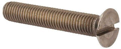 Value Collection - M12x1.75 Metric Coarse, 70mm OAL Slotted Drive Machine Screw - Flat Head, Grade 316 & A4 Stainless Steel, Uncoated, Without Washer - Eagle Tool & Supply