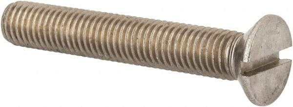 Value Collection - M12x1.75 Metric Coarse, 75mm OAL Slotted Drive Machine Screw - Flat Head, Grade 316 & A4 Stainless Steel, Uncoated, Without Washer - Eagle Tool & Supply