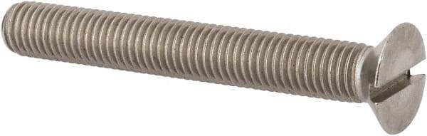 Value Collection - M12x1.75, 90mm OAL Slotted Drive Machine Screw - Flat Head, Grade 316 & A4 Stainless Steel, Uncoated, Without Washer - Eagle Tool & Supply