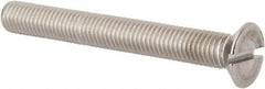 Value Collection - M12x1.75 Metric Coarse, 100mm OAL Slotted Drive Machine Screw - Flat Head, Grade 316 & A4 Stainless Steel, Uncoated, Without Washer - Eagle Tool & Supply