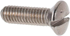 Value Collection - M3x0.50 Metric Coarse, 10mm OAL Slotted Drive Machine Screw - Oval Head, Grade 316 & A4 Stainless Steel, Uncoated, Without Washer - Eagle Tool & Supply