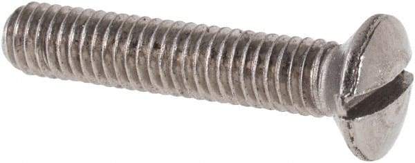 Value Collection - M3x0.50 Metric Coarse, 16mm OAL Slotted Drive Machine Screw - Oval Head, Grade 316 & A4 Stainless Steel, Uncoated, Without Washer - Eagle Tool & Supply