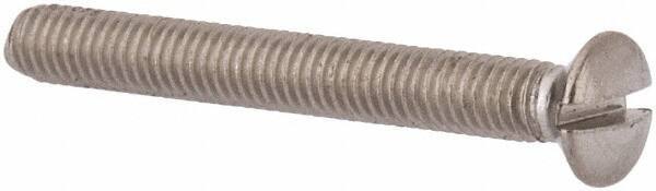 Value Collection - M3x0.50, 25mm OAL Slotted Drive Machine Screw - Oval Head, Grade 316 & A4 Stainless Steel, Uncoated, Without Washer - Eagle Tool & Supply