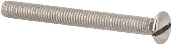 Value Collection - M3x0.50 Metric Coarse, 30mm OAL Slotted Drive Machine Screw - Oval Head, Grade 316 & A4 Stainless Steel, Uncoated, Without Washer - Eagle Tool & Supply