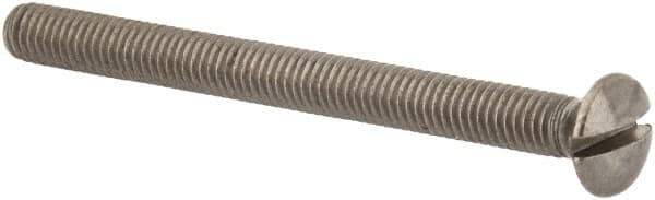 Value Collection - M3x0.50 Metric Coarse, 35mm OAL Slotted Drive Machine Screw - Oval Head, Grade 316 & A4 Stainless Steel, Uncoated, Without Washer - Eagle Tool & Supply