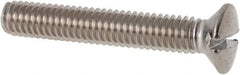 Value Collection - M4x0.70 Metric Coarse, 25mm OAL Slotted Drive Machine Screw - Oval Head, Grade 316 & A4 Stainless Steel, Uncoated, Without Washer - Eagle Tool & Supply