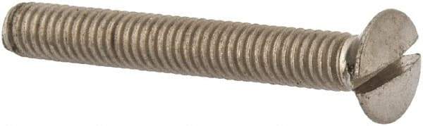 Value Collection - M4x0.70 Metric Coarse, 30mm OAL Slotted Drive Machine Screw - Oval Head, Grade 316 & A4 Stainless Steel, Uncoated, Without Washer - Eagle Tool & Supply