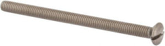 Value Collection - M4x0.70 Metric Coarse, 60mm OAL Slotted Drive Machine Screw - Oval Head, Grade 316 & A4 Stainless Steel, Uncoated, Without Washer - Eagle Tool & Supply