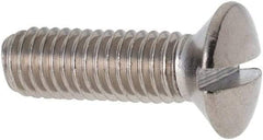 Value Collection - M5x0.80 Metric Coarse, 16mm OAL Slotted Drive Machine Screw - Oval Head, Grade 316 & A4 Stainless Steel, Uncoated, Without Washer - Eagle Tool & Supply