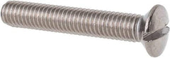 Value Collection - M5x0.80 Metric Coarse, 30mm OAL Slotted Drive Machine Screw - Oval Head, Grade 316 & A4 Stainless Steel, Uncoated, Without Washer - Eagle Tool & Supply