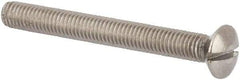 Value Collection - M5x0.80 Metric Coarse, 45mm OAL Slotted Drive Machine Screw - Oval Head, Grade 316 & A4 Stainless Steel, Uncoated, Without Washer - Eagle Tool & Supply