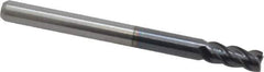 ProMax - 1/8", 1/4" LOC, 1/8" Shank Diam, 1-1/2" OAL, 4 Flute, Solid Carbide Square End Mill - Single End, AlTiN Finish, Spiral Flute, 40° Helix, Centercutting, Right Hand Cut, Right Hand Flute, Series 155 - Eagle Tool & Supply