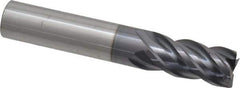 ProMax - 1/2", 1" LOC, 1/2" Shank Diam, 3" OAL, 4 Flute, Solid Carbide Square End Mill - Single End, AlTiN Finish, Spiral Flute, 40° Helix, Right Hand Cut, Right Hand Flute, Series 155 - Eagle Tool & Supply