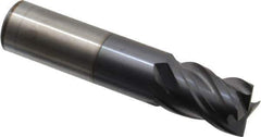 ProMax - 5/8", 7/8" LOC, 5/8" Shank Diam, 3" OAL, 4 Flute, Solid Carbide Square End Mill - Single End, AlTiN Finish, Spiral Flute, 40° Helix, Centercutting, Right Hand Cut, Right Hand Flute, Series 155 - Eagle Tool & Supply