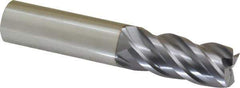 ProMax - 3/4", 1-5/8" LOC, 3/4" Shank Diam, 4" OAL, 4 Flute, Solid Carbide Square End Mill - Single End, AlTiN Finish, Spiral Flute, 40° Helix, Right Hand Cut, Right Hand Flute, Series 155 - Eagle Tool & Supply