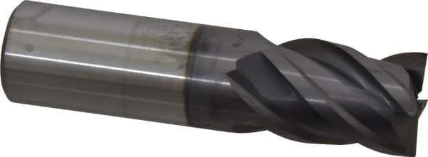 ProMax - 3/4", 1" LOC, 3/4" Shank Diam, 3" OAL, 4 Flute, Solid Carbide Square End Mill - Single End, AlTiN Finish, Spiral Flute, 40° Helix, Centercutting, Right Hand Cut, Right Hand Flute, Series 155 - Eagle Tool & Supply
